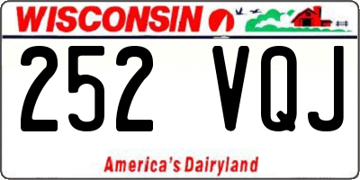 WI license plate 252VQJ
