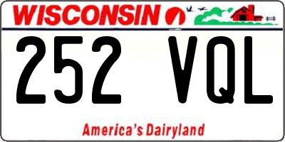 WI license plate 252VQL