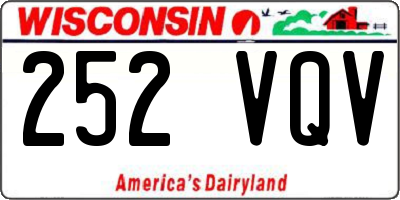 WI license plate 252VQV