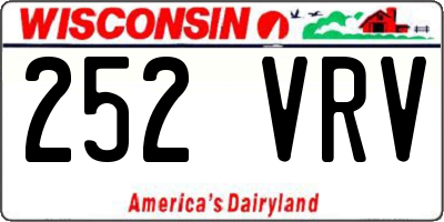 WI license plate 252VRV