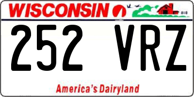 WI license plate 252VRZ
