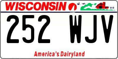 WI license plate 252WJV
