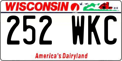 WI license plate 252WKC