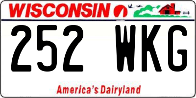 WI license plate 252WKG