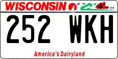 WI license plate 252WKH