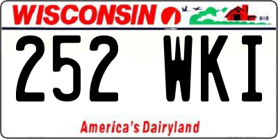 WI license plate 252WKI