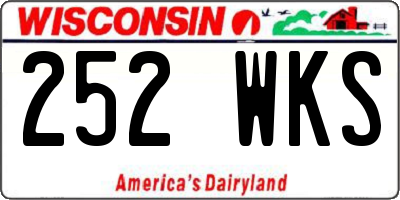 WI license plate 252WKS