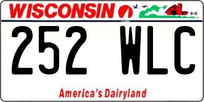 WI license plate 252WLC