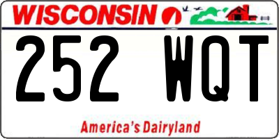 WI license plate 252WQT