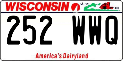 WI license plate 252WWQ