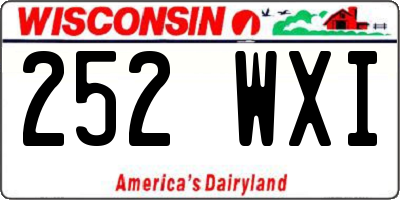 WI license plate 252WXI