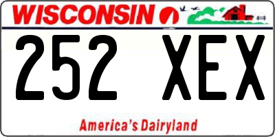 WI license plate 252XEX