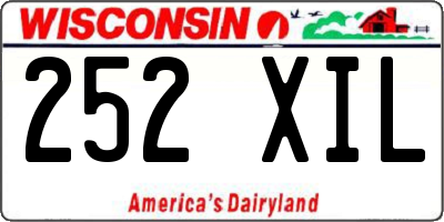 WI license plate 252XIL