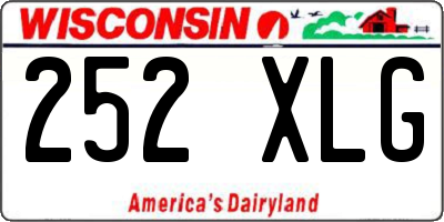WI license plate 252XLG
