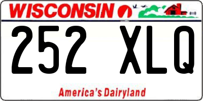 WI license plate 252XLQ