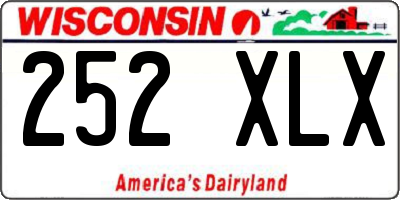 WI license plate 252XLX