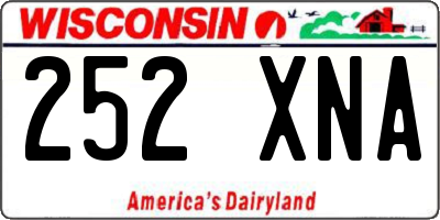 WI license plate 252XNA