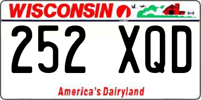 WI license plate 252XQD