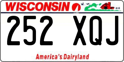 WI license plate 252XQJ