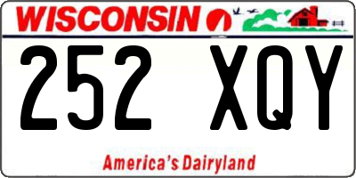WI license plate 252XQY