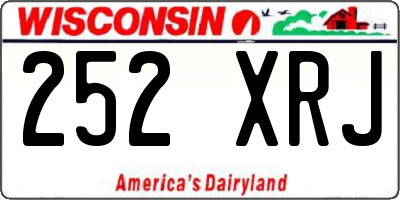 WI license plate 252XRJ