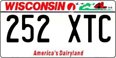 WI license plate 252XTC