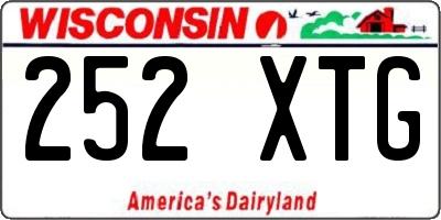 WI license plate 252XTG