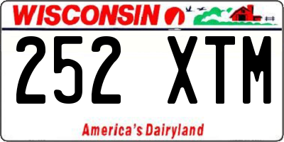 WI license plate 252XTM