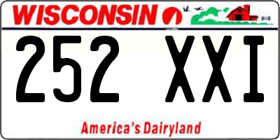 WI license plate 252XXI