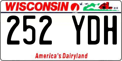 WI license plate 252YDH