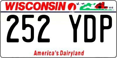 WI license plate 252YDP