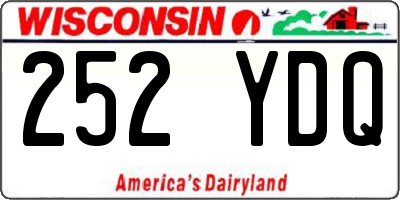 WI license plate 252YDQ