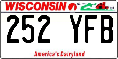 WI license plate 252YFB