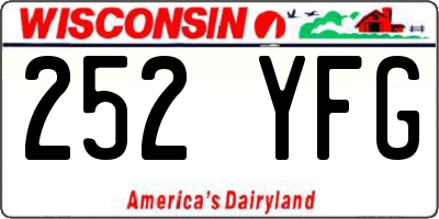 WI license plate 252YFG