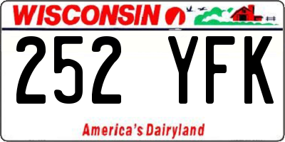 WI license plate 252YFK