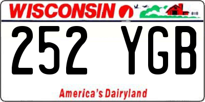 WI license plate 252YGB
