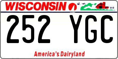 WI license plate 252YGC