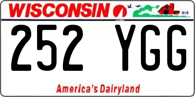 WI license plate 252YGG