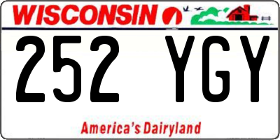 WI license plate 252YGY