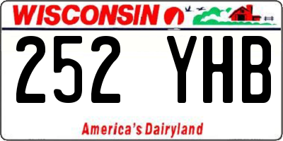 WI license plate 252YHB