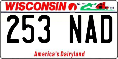 WI license plate 253NAD