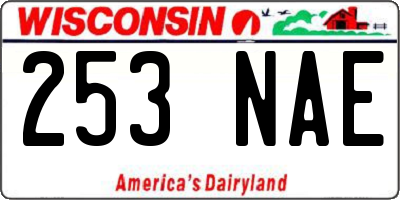 WI license plate 253NAE