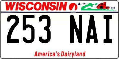 WI license plate 253NAI