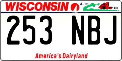 WI license plate 253NBJ