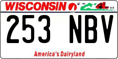 WI license plate 253NBV