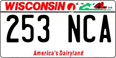 WI license plate 253NCA
