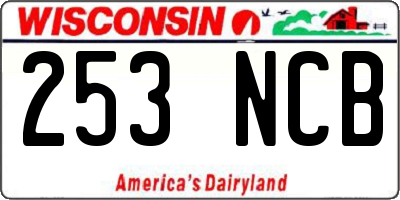 WI license plate 253NCB