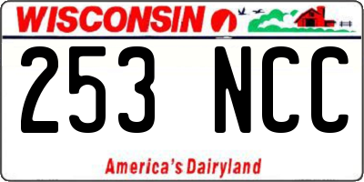 WI license plate 253NCC