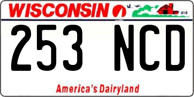 WI license plate 253NCD