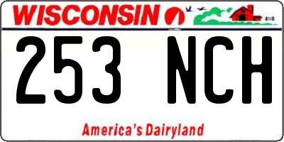 WI license plate 253NCH